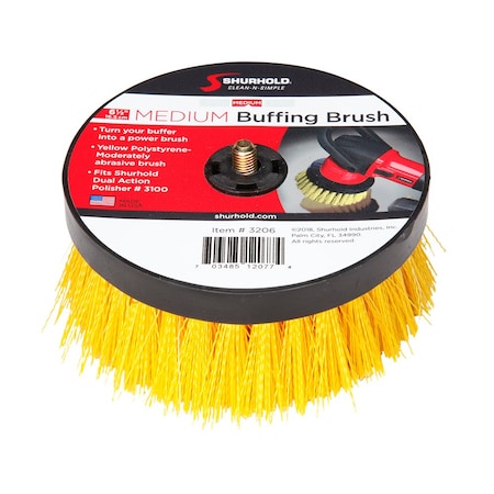 Shurhold 6- " Medium Brush f/Dual Action Polisher 3206